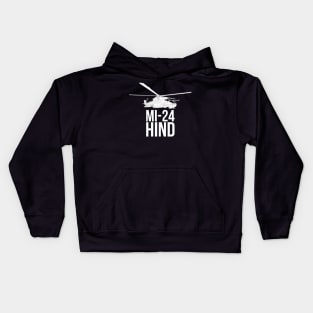 Mi-24 Hind helicopter gunship white version Kids Hoodie